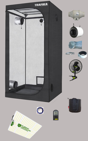 Komplettset 120x120x200cm mit 320W LED Grow Lampe Zucht-Komplettlösung