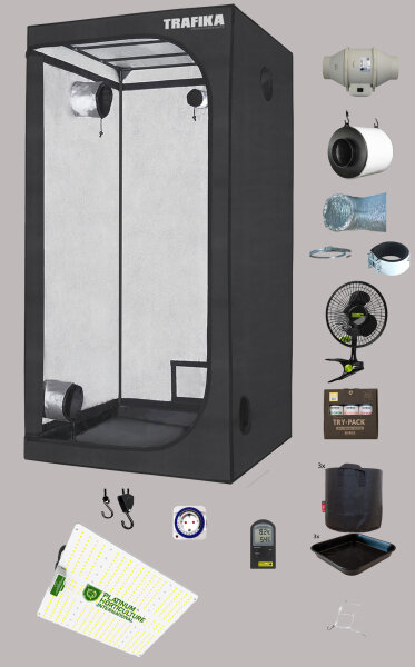 Profi Grow Komplettset 80x80x160cm 240W LED Growlampe Komplett