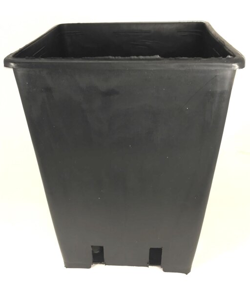 Pflanzentopf 4-eckig 3.6L Schwarz für Indoor Growing & Hydro