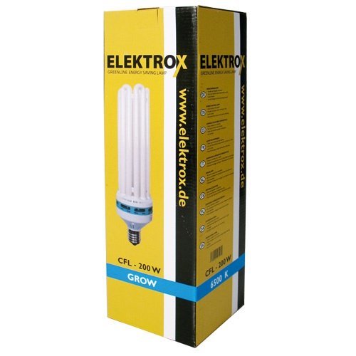 Elektrox Energiesparlampe 200 W 6500K Grow Wuchs Wachstum 200 Watt ESL CFL 6U 