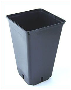 Pflanzentopf 2L eckig schwarz Indoor-Grow Aufzucht Topf