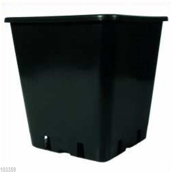 Pflanzentopf 4-Eck 11L schwarz für Indoor & Outdoor Growing