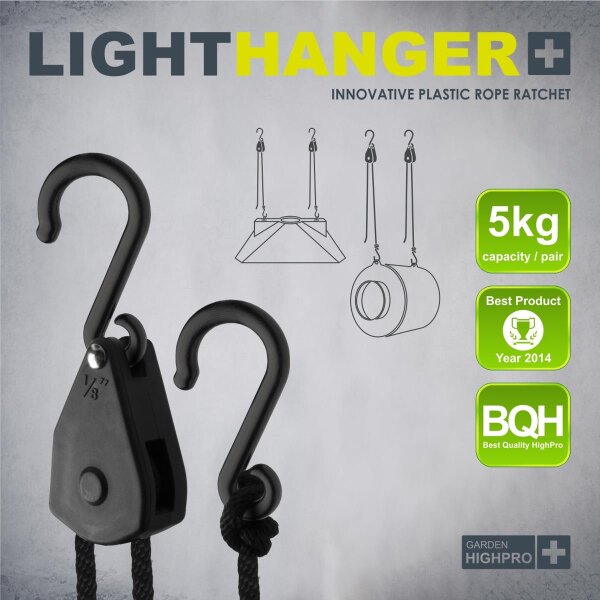 Reflektor-Hänger Set, max. 5kg, einfache Montage Grow-Beleuchtung