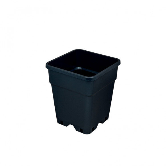 Pflanztopf quadratisch 0,5L Platinium schwarz Indoor Anzucht Grow